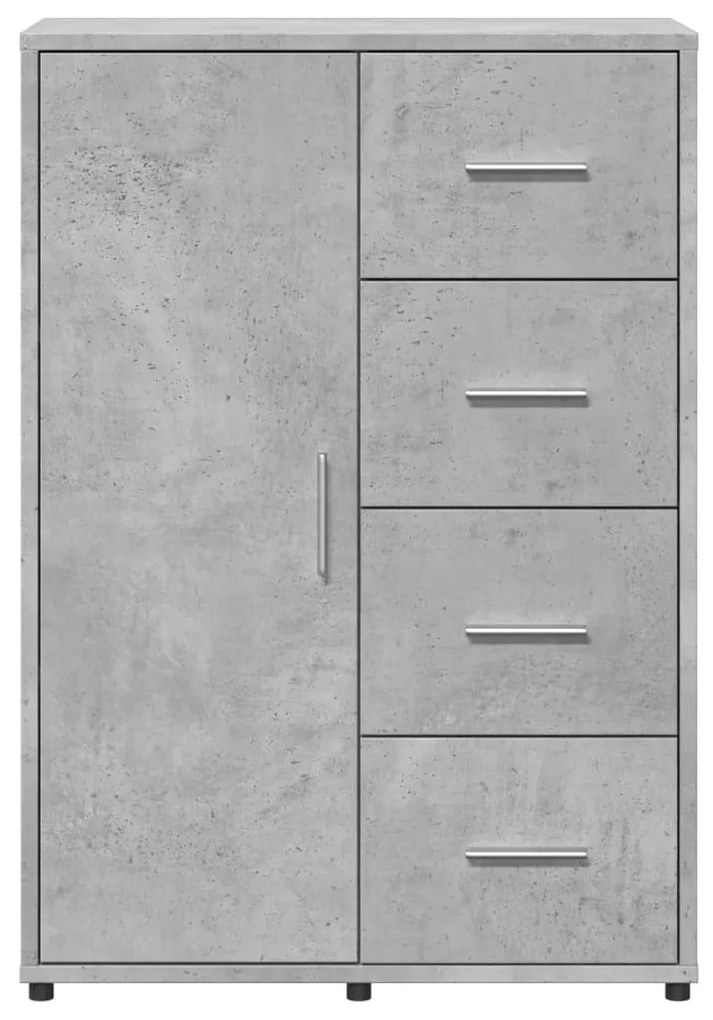 2 db betonszürke szerelt fa tálalószekrény 60 x 31 x 84 cm