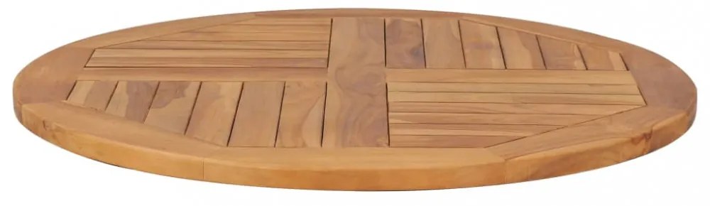 kerek tömör tíkfa asztallap 2,5 cm 80 cm