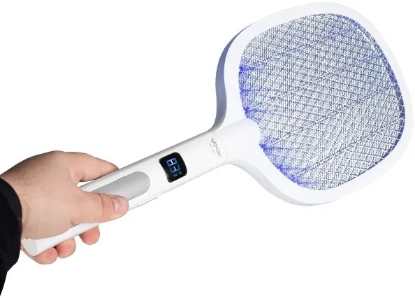 LED elektromos rovarcsapda 2 az 1-ben LCD-vel, 1200 mAh/5V, fehér