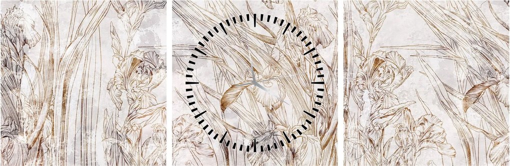 Kép - íriszek (órával) (90x30 cm)