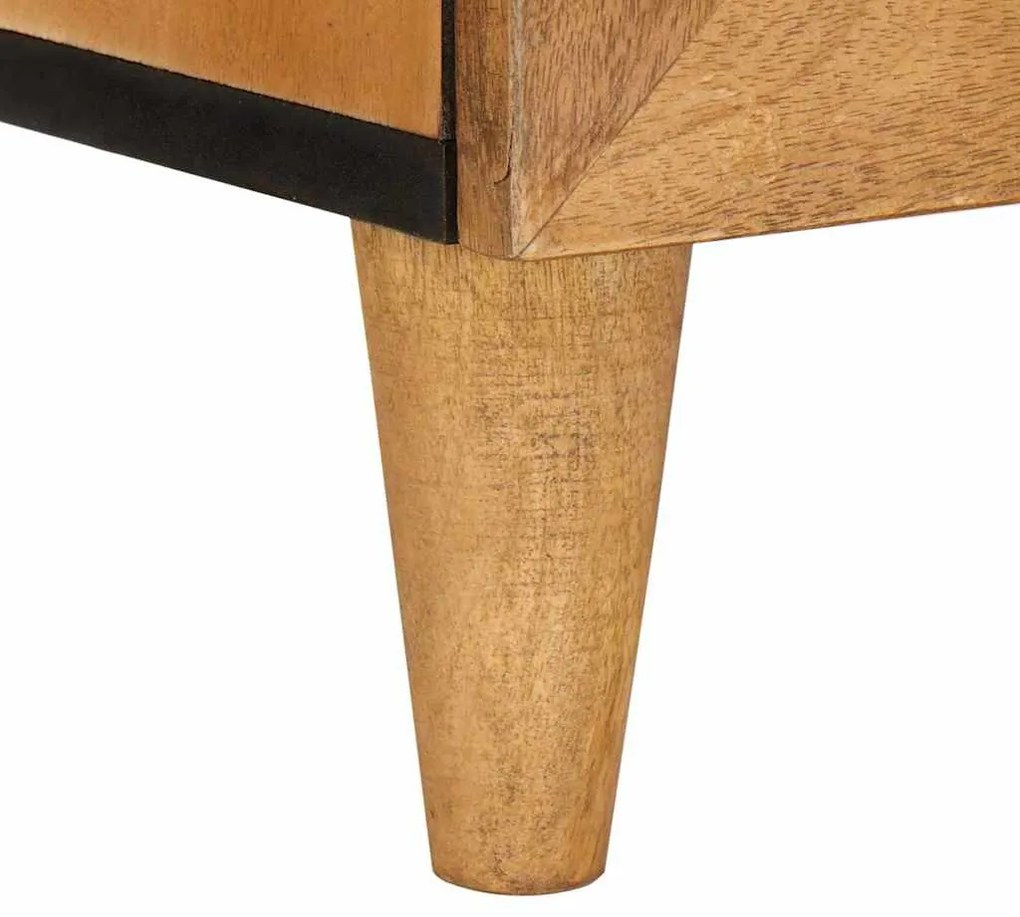 Éjjeli asztal 2 pcs Világosbarna 40 x 33 x 46 cm tömör mangófa
