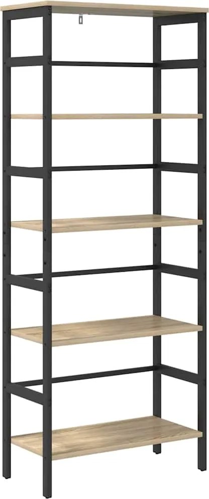 vidaXL Könyvespolc Sonoma tölgy 60 x 29,5 x 149 cm Faanyag