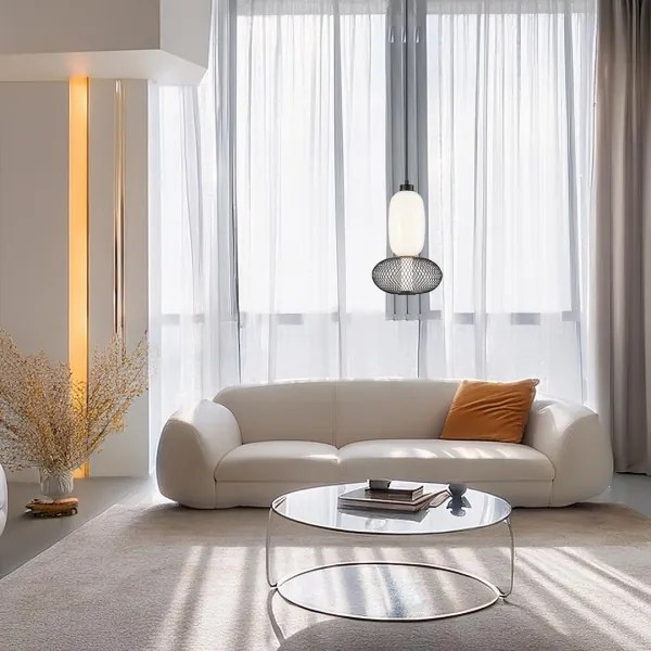 LED Csillár zsinóron ARAME LED/15W/230V átm. 22 cm fekete