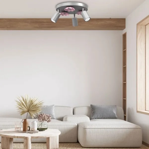 Spotlámpa FLOWER 3xGU10/8W/230V matt króm