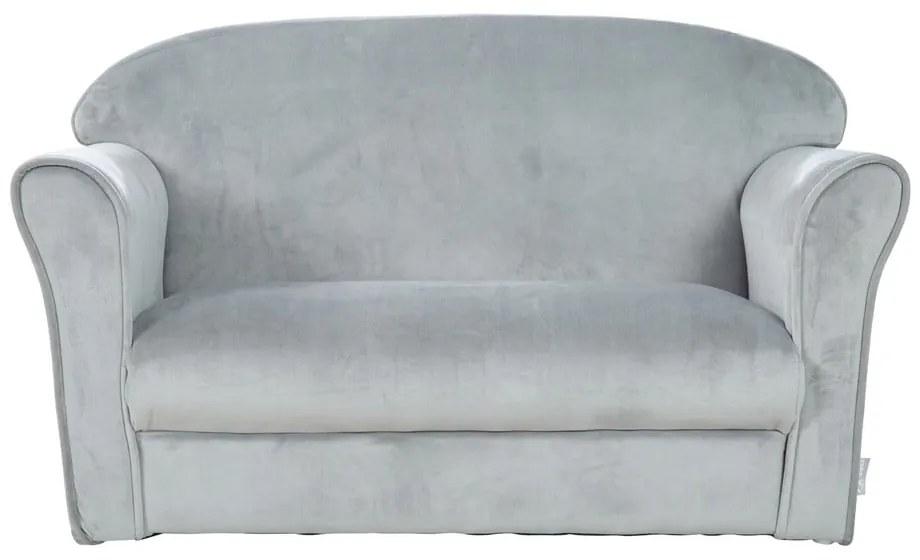 Világosszürke bársony gyerek kanapé 78 cm Lil Sofa – Roba