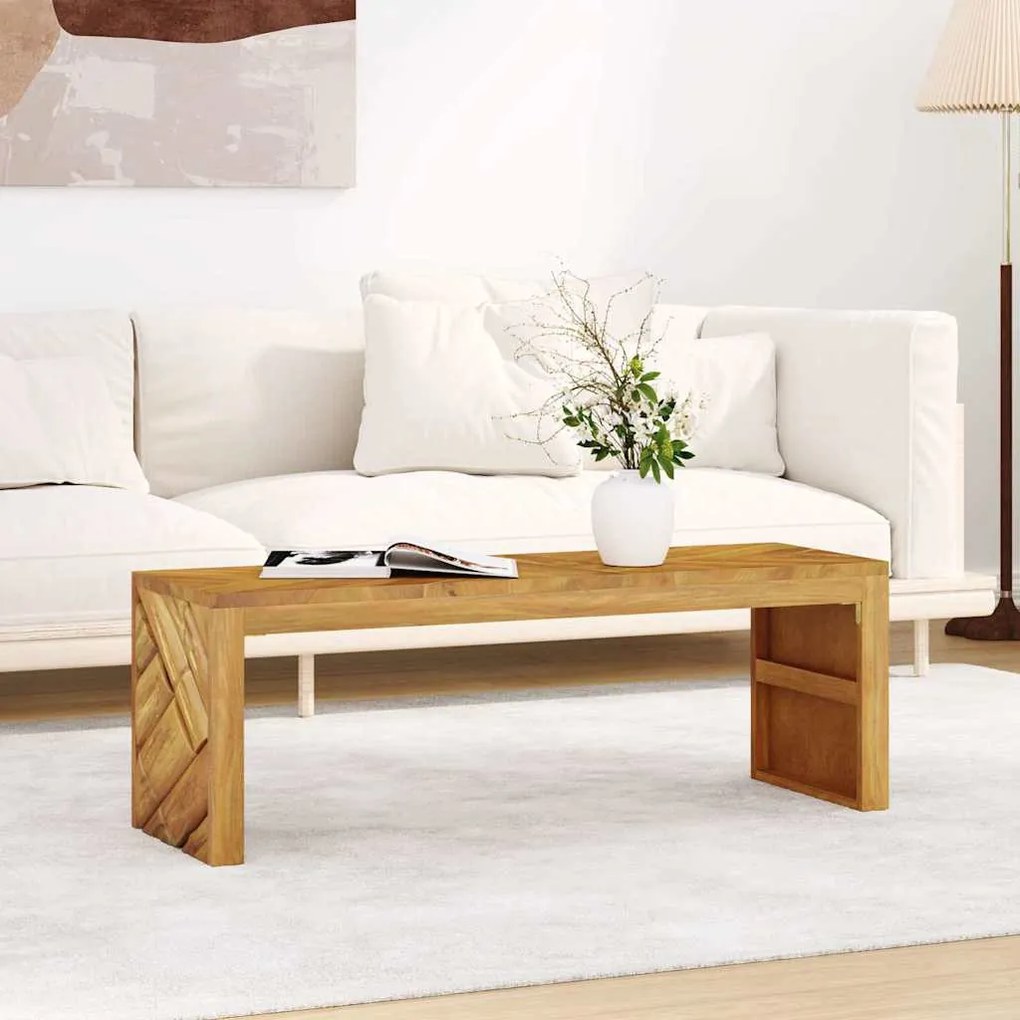 tömör tíkfa dohányzóasztal 110x35x38 cm