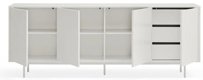 Fehér alacsony komód 211x80 cm Sierra – Teulat