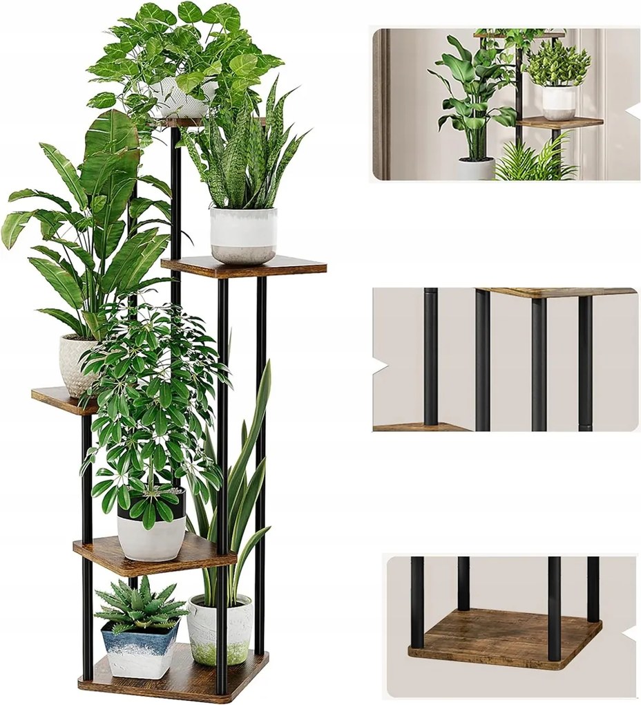 Virágágyás Álló Virágtartó Állvány Növények Magas 5 Szint Loft