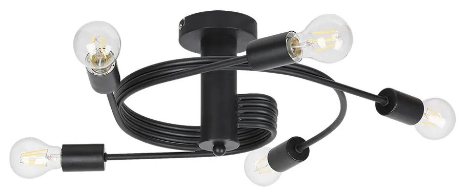 Rabalux 2096 - Csillár CARLY 5xE27/15W/230V fekete