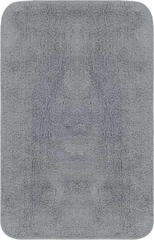 2 darabos szürke szövet fürdőszobaszőnyeg-garnitúra