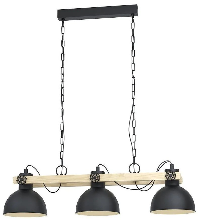 Eglo 43163 - Csillár láncon LUBENHAM 3xE27/28W/230V