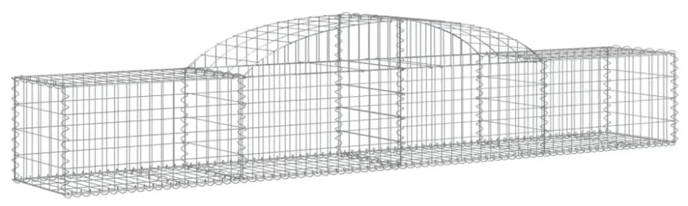 10 db íves horganyzott vas gabion kosár 300x50x40/60 cm