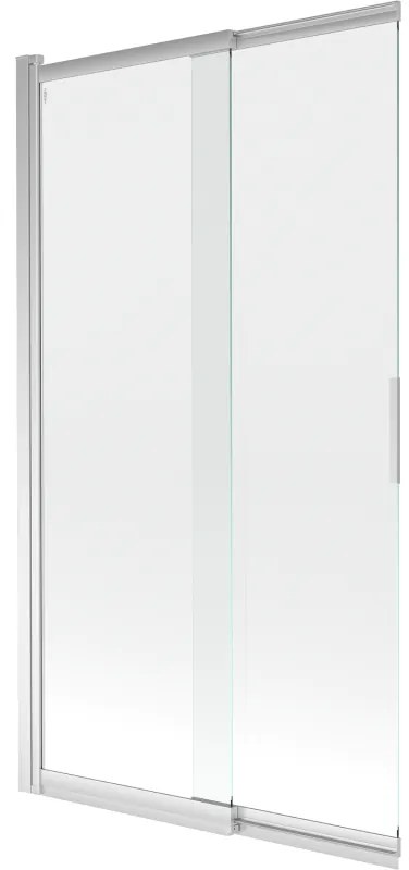 Mexen Fox kádparaván, kétszárnyú tolóajtó, 100 x 150 cm, átlátszó, króm - 891-100-002-01-00