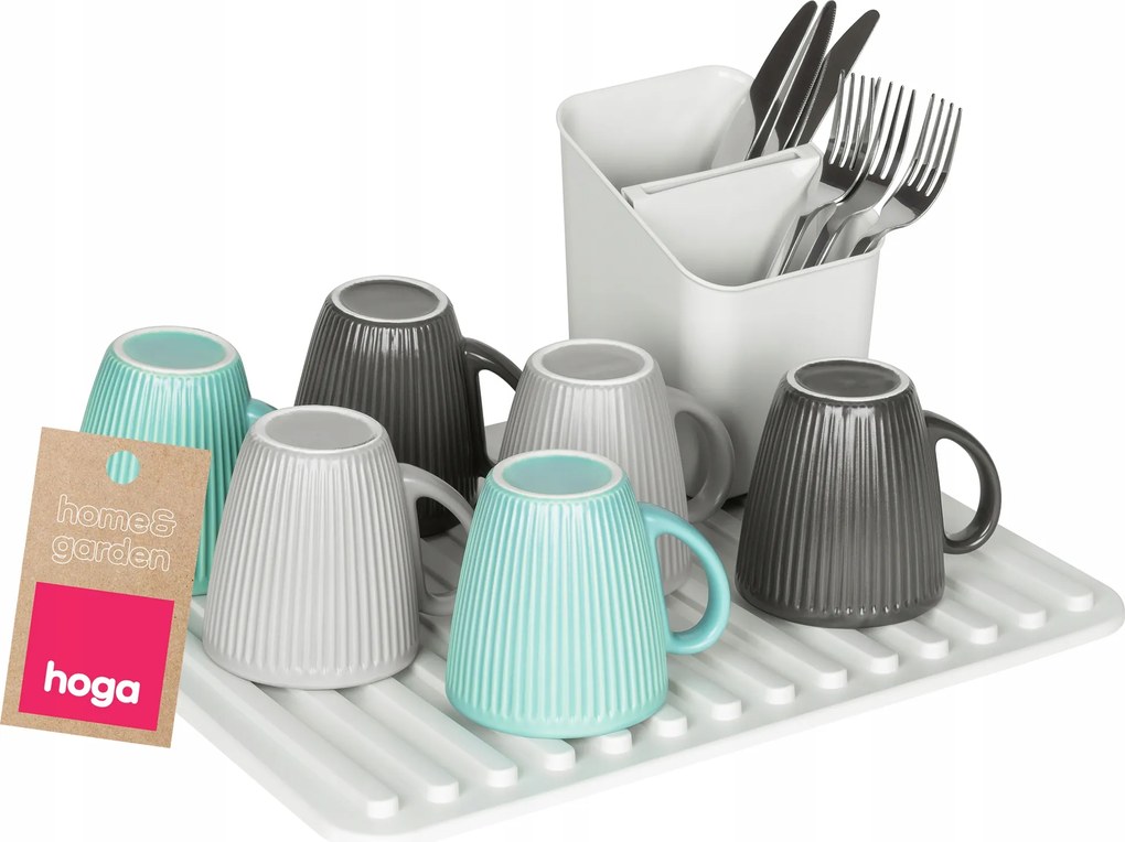 Ételszárító Tálca Csepegtető Evőeszköz Tartó Nagy Készlet