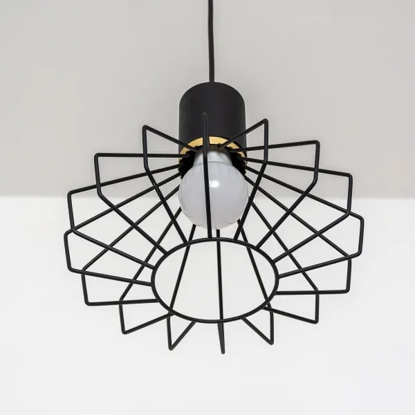 SOLANO kábelre szerelhető függőlámpa 1xE27/15W/230V fekete/arany