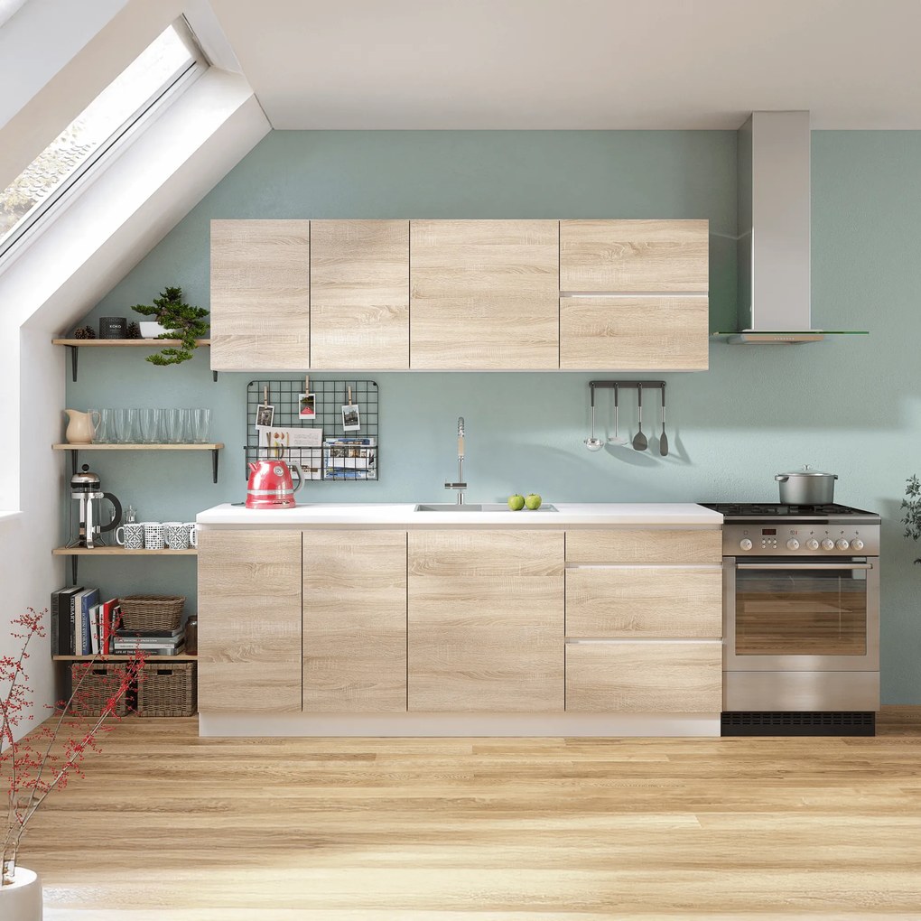 Felsőszekrény egy ajtóval, tölgy sonoma, LINE G60