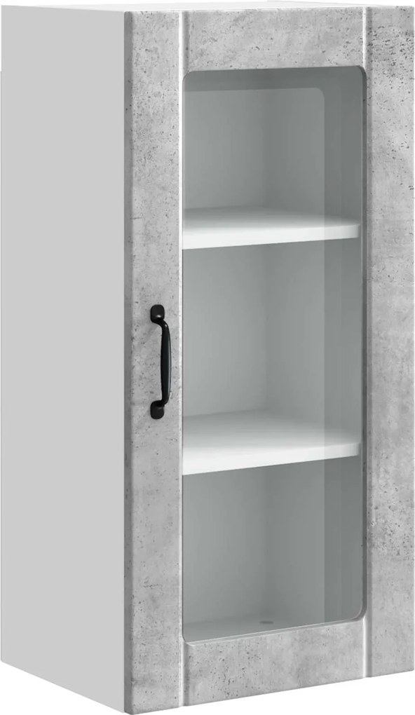 vidaXL Konyhaszekrény polcokkal Beton Szürke 40 x 31 x 80 cm Faanyag