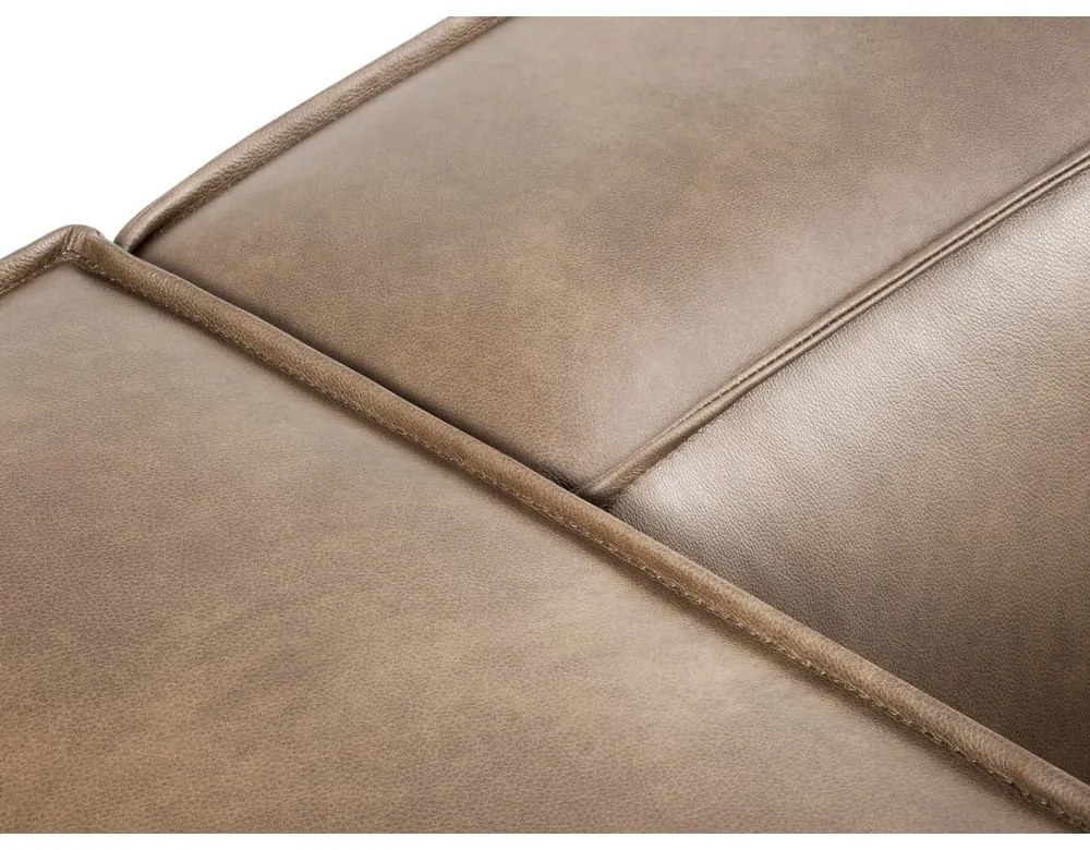 Világosbarna bőr sarokkanapé (bal oldali) Madame – Windsor &amp; Co Sofas