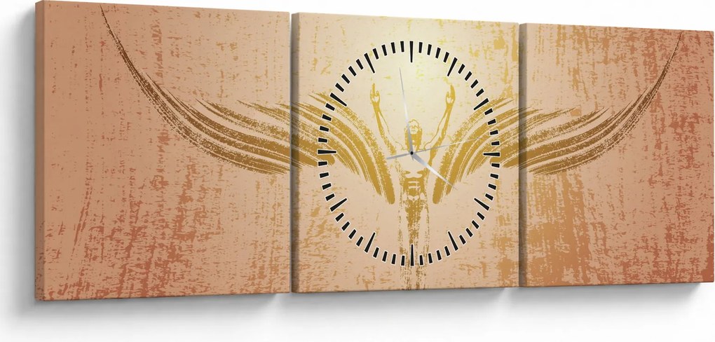 Kép - angyali absztrakció (órával) (90x30 cm)