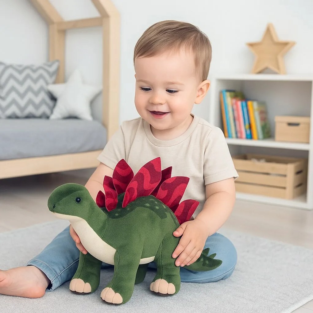 Baby Mix Stegosaurus dinoszaurusz plüss játék, 38 cm