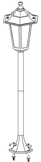 EGLO 22144 - Kültéri lámpa LATERNA 4 1xE27/60W/230V