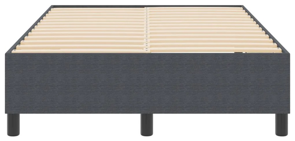 Boxspring Ágy Sötétszürke Kis dupla Corduroy Anyag