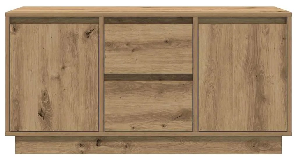 kézműves tölgy színű TV-szekrény LED-lámpákkal 100x41x50 cm