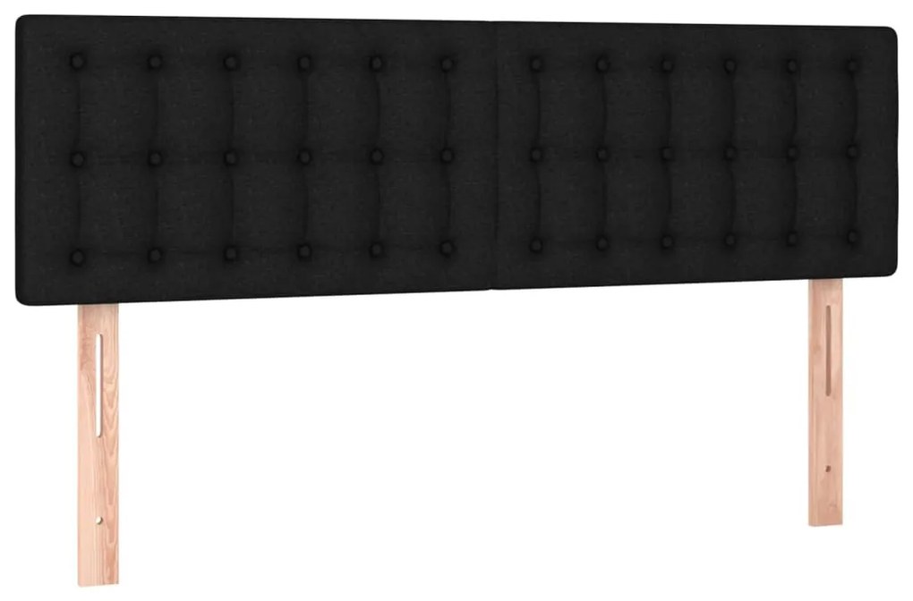2 db fekete szövet fejtámla 72 x 5 x 78/88 cm