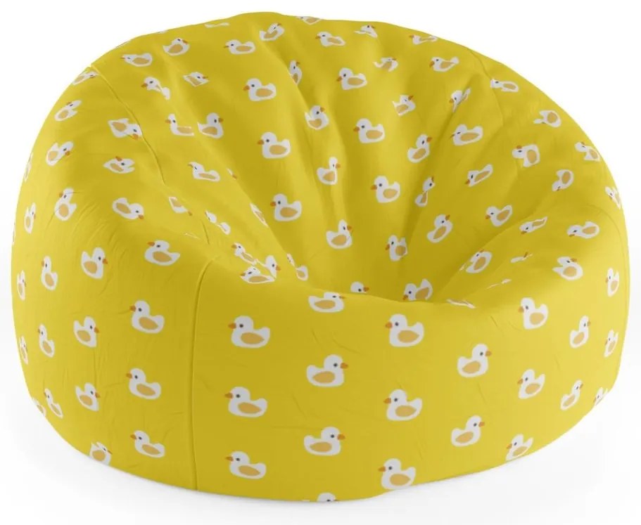 Cocoon babzsák fehér kacsák, sárga