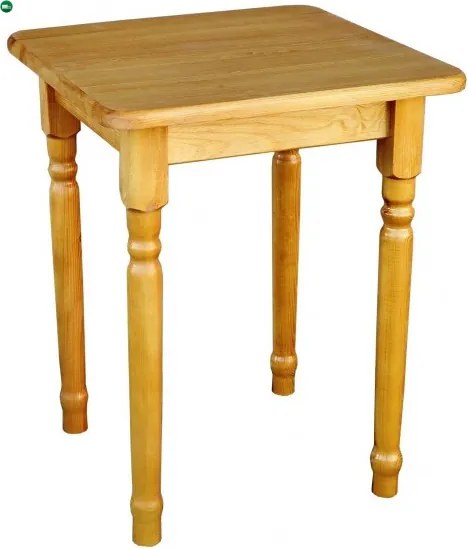 Étkezőasztal faragott lábbal 70x70 éger