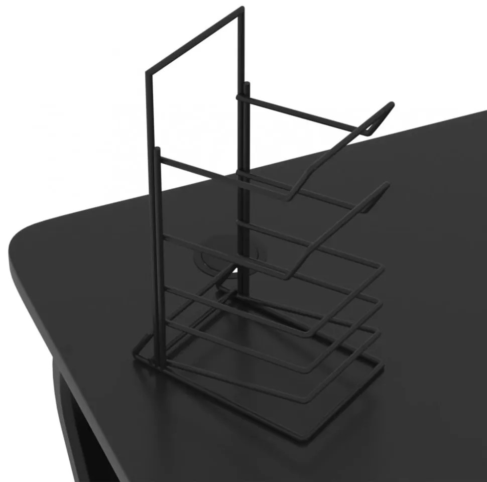 fekete ZZ-lábú gamer asztal 90 x 60 x 75 cm