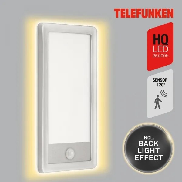 Telefunken 313904TF-LED Kültéri fali lámpa érzékelővel LED/16W/230V IP44