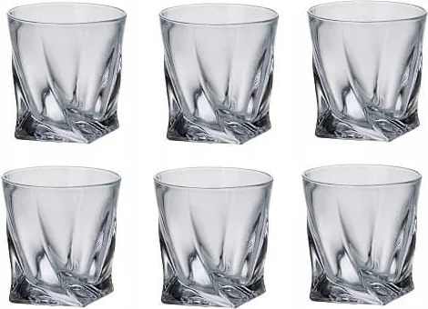 Bohemia Quadro Pálinkás/Likőrös Pohár Készlet, 6 darabos, 6 x 55ml