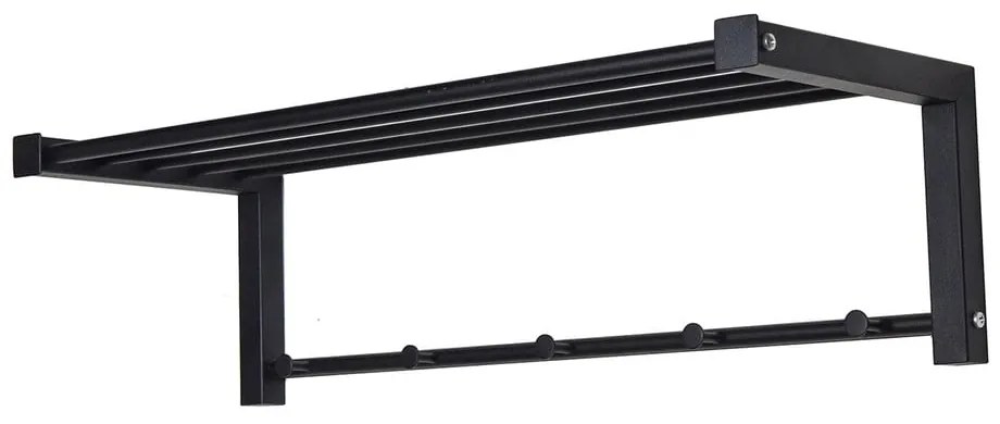 Fekete fém fali fogas 78,5 cm Bergum – Spinder Design