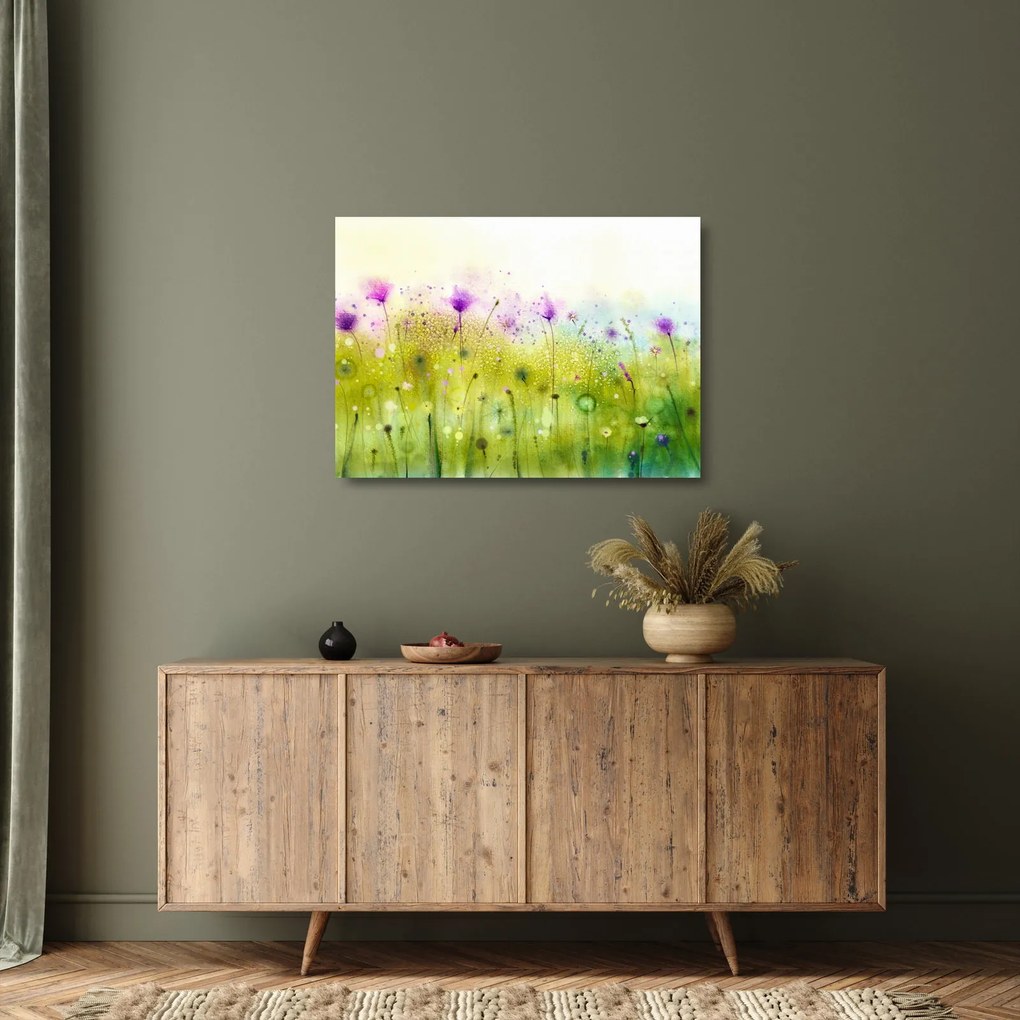 Kép - Réti virágok (üvegen) (70x50 cm)