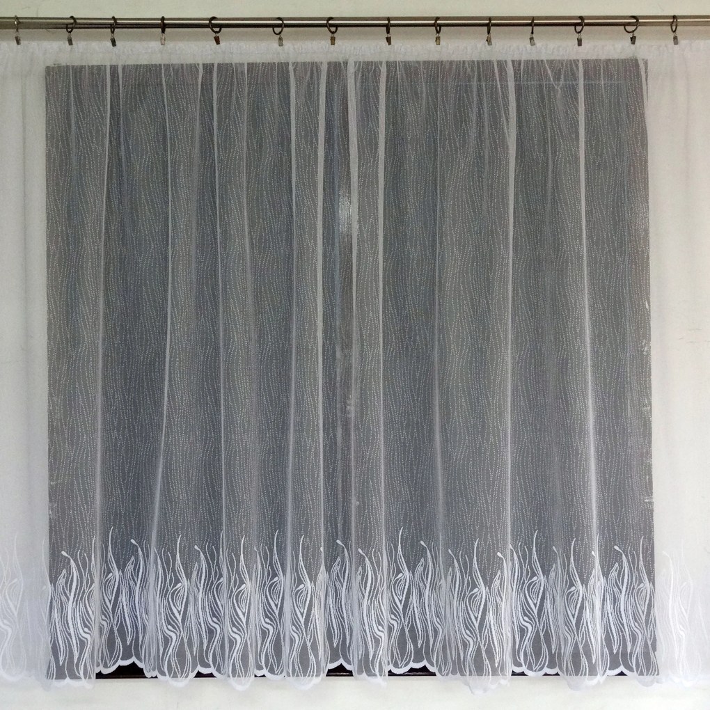 Mg Függöny jacquard 623/764 Fehér 390X160 K szalaggal