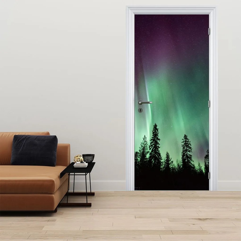 Fotótapéta ajtóra - Északi fény (95x205cm)