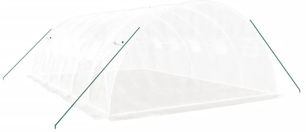 fehér acélvázas melegház 24 m² 6x4x2 m