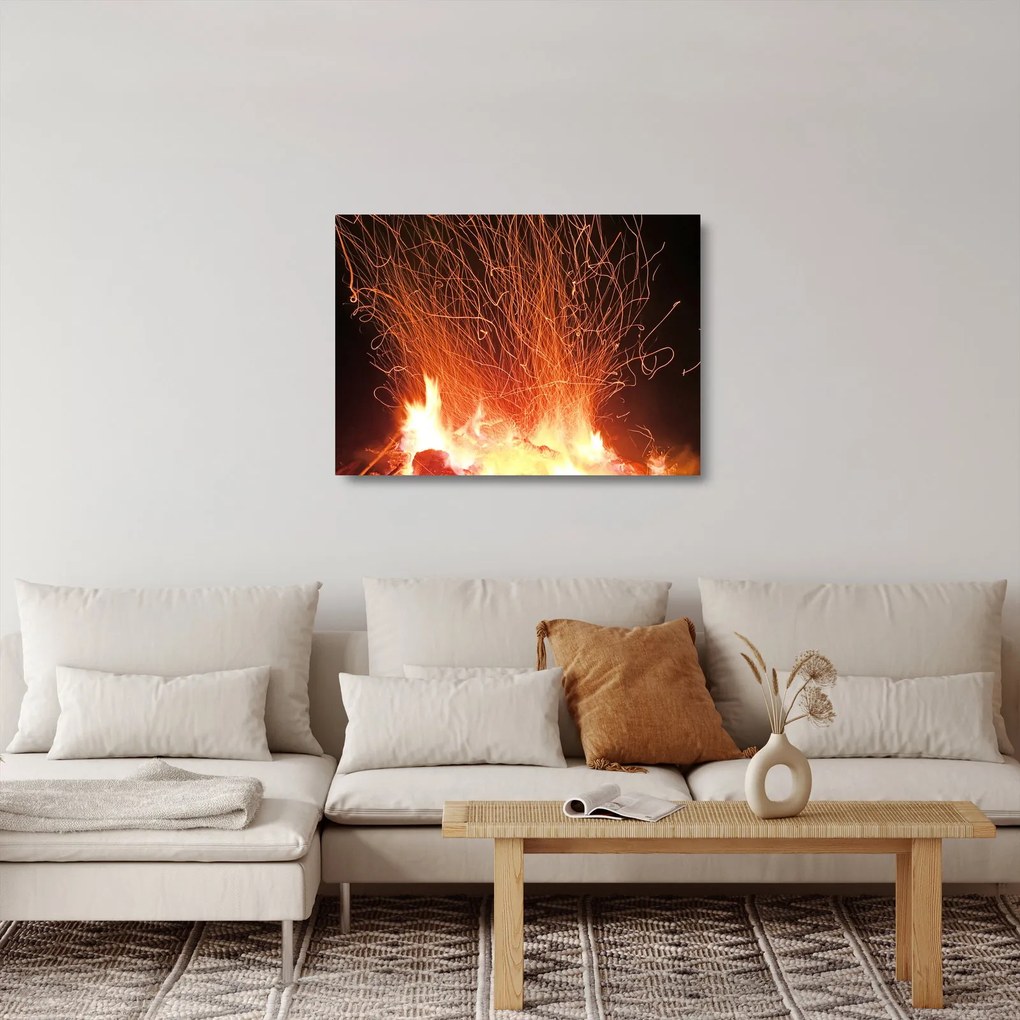 A tűz képe (üvegen) (70x50 cm)