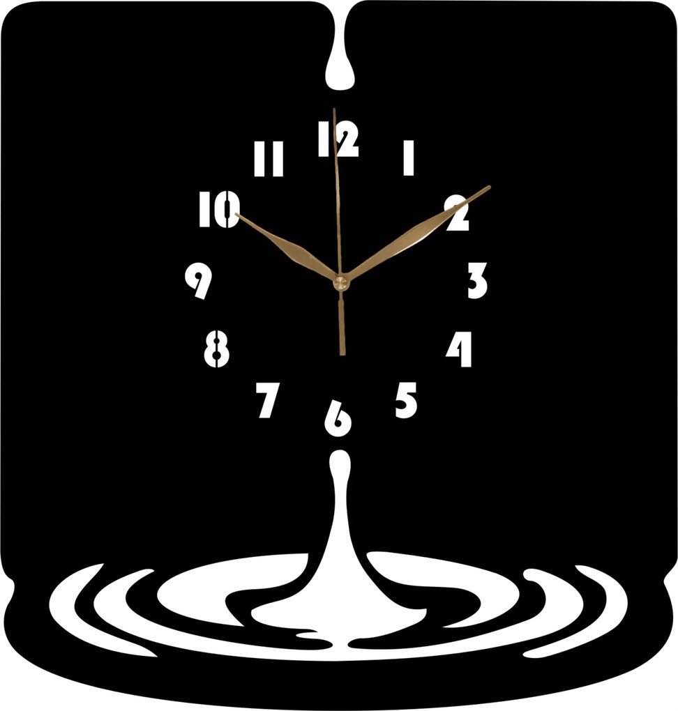 Falióra Fa Divatos Vízcsepp Nagy Óra 45 cm