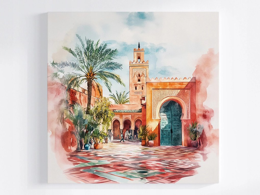 Canvas Város Marokkó Marrákes Afrika Arab Ív 40x40