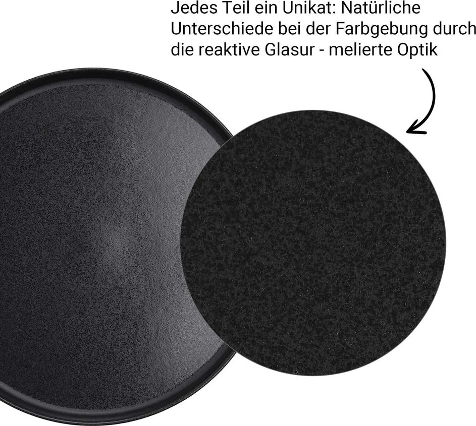 CASA NOVA kistányér Ø22,5cm, 4 db-os készlet, fekete