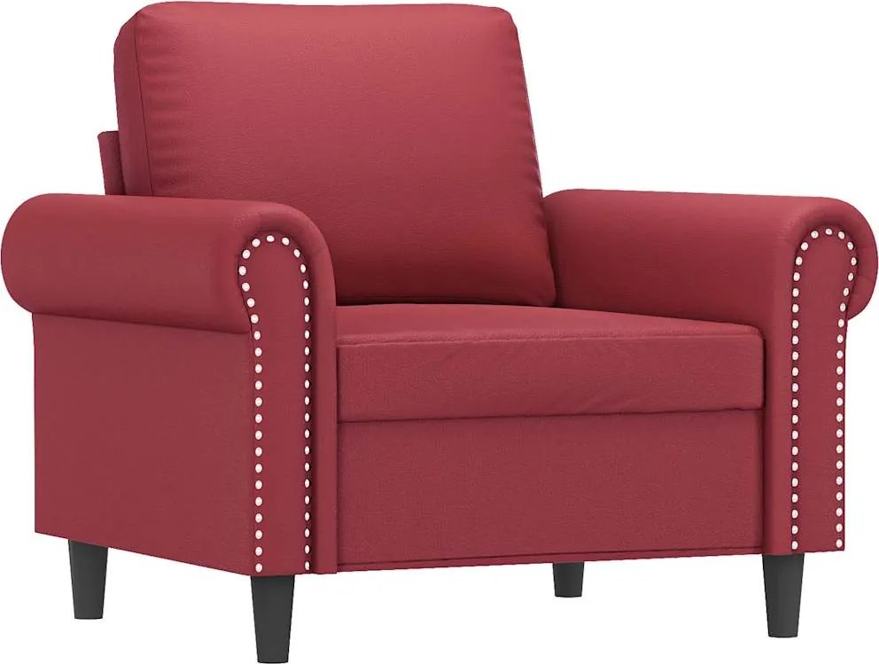 vidaXL bordó műbőr kanapéfotel 60 cm