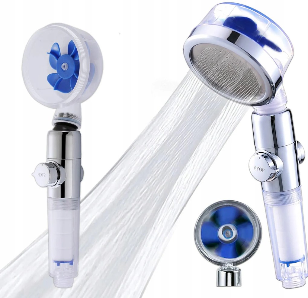 Herzberg Turbo Charger zuhanyfej matt kék