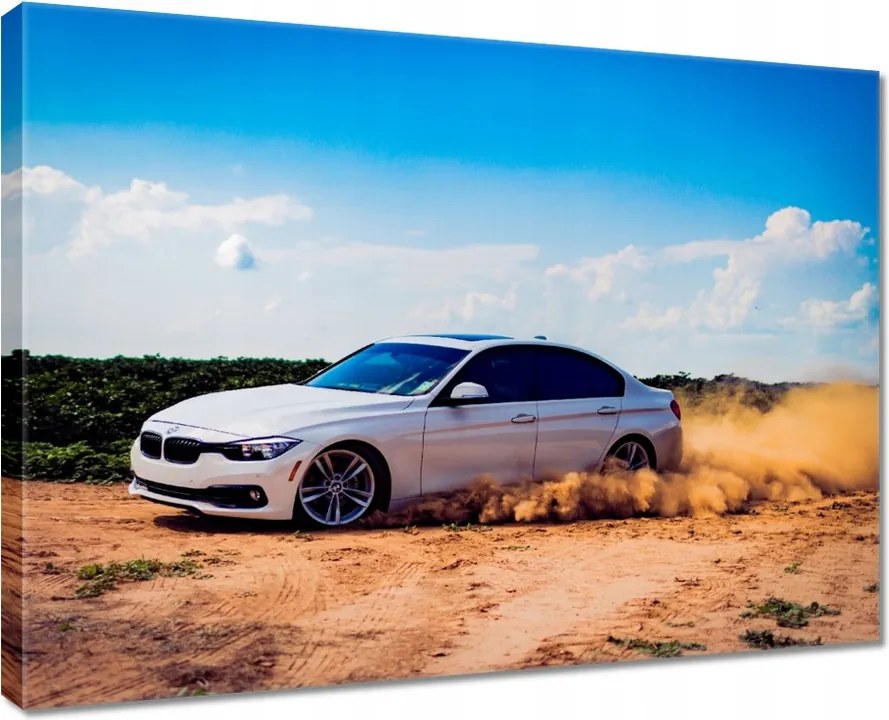 Vászonkép 40x30 Bmw Drift a homokban