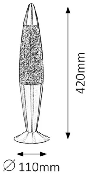 Rabalux 4114 - Láva lámpa GLITTER 1xE14/25W/230V