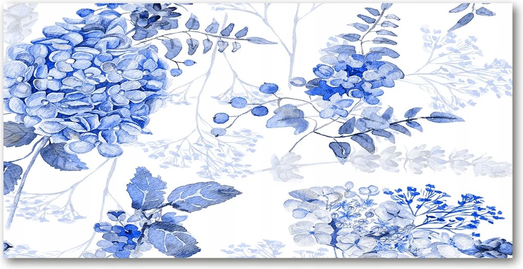 Konyhai panel Virágos mintás 120x60 cm Ragasztó