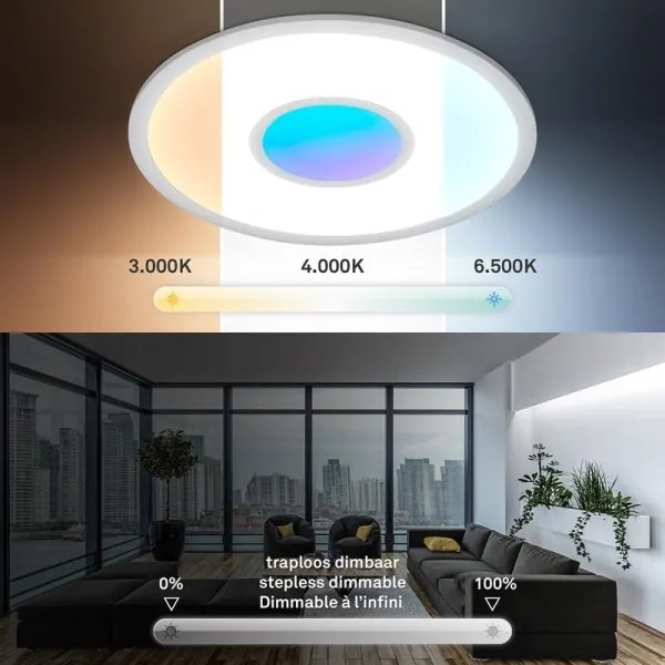 Telefunken 320104TF - LED RGBW dimmelhető mennyezeti lámpatest LED/21W/230V 3000-6500K + távirányító