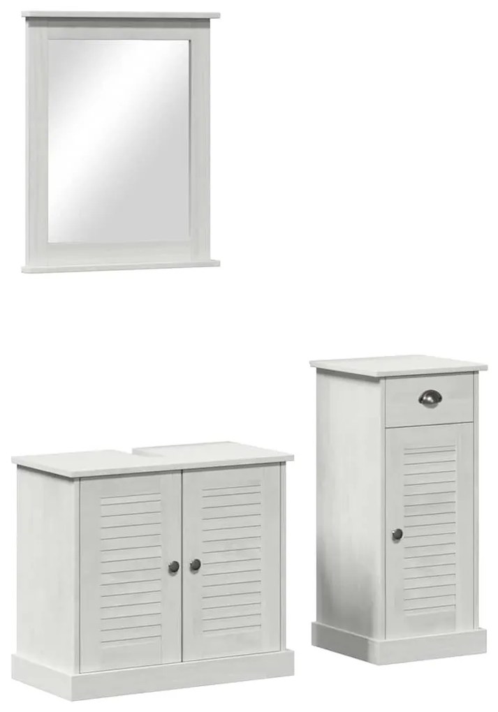 Fürdőszoba bútor szett fiókkal 3 pcs Barna 37 x 34 x 80 cm