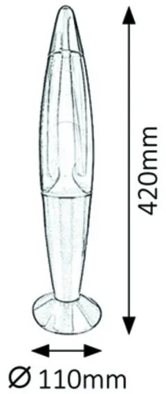 Rabalux 7011 - Lávalámpa G45 LOLLIPOP 2 1xE14/25W/230V